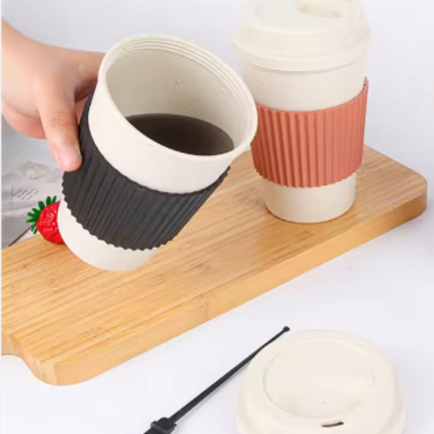 COOPI 450ml Coffee Mug with Sleeve (Wheat)
