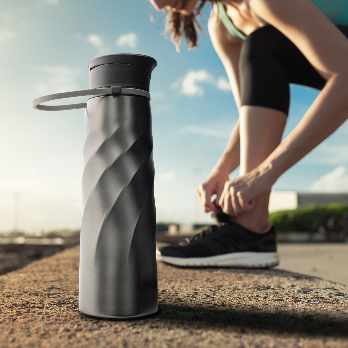 Athletica Sports Water Bottle - 1000ml (Stainless Steel)